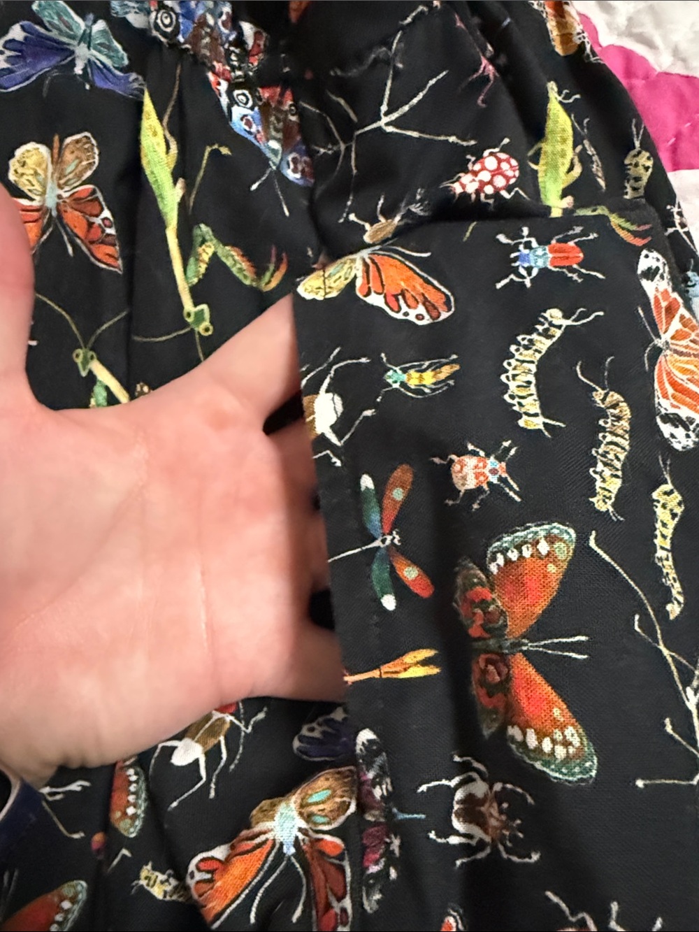 Retrolicious Black Butterfly & Insect Midi Dress - Picture 5 of 7